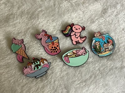 Axolotl Metal Pin Lot Of 6 Some Snaxolotls Mystery Enamel Pin Set, Hot Topic