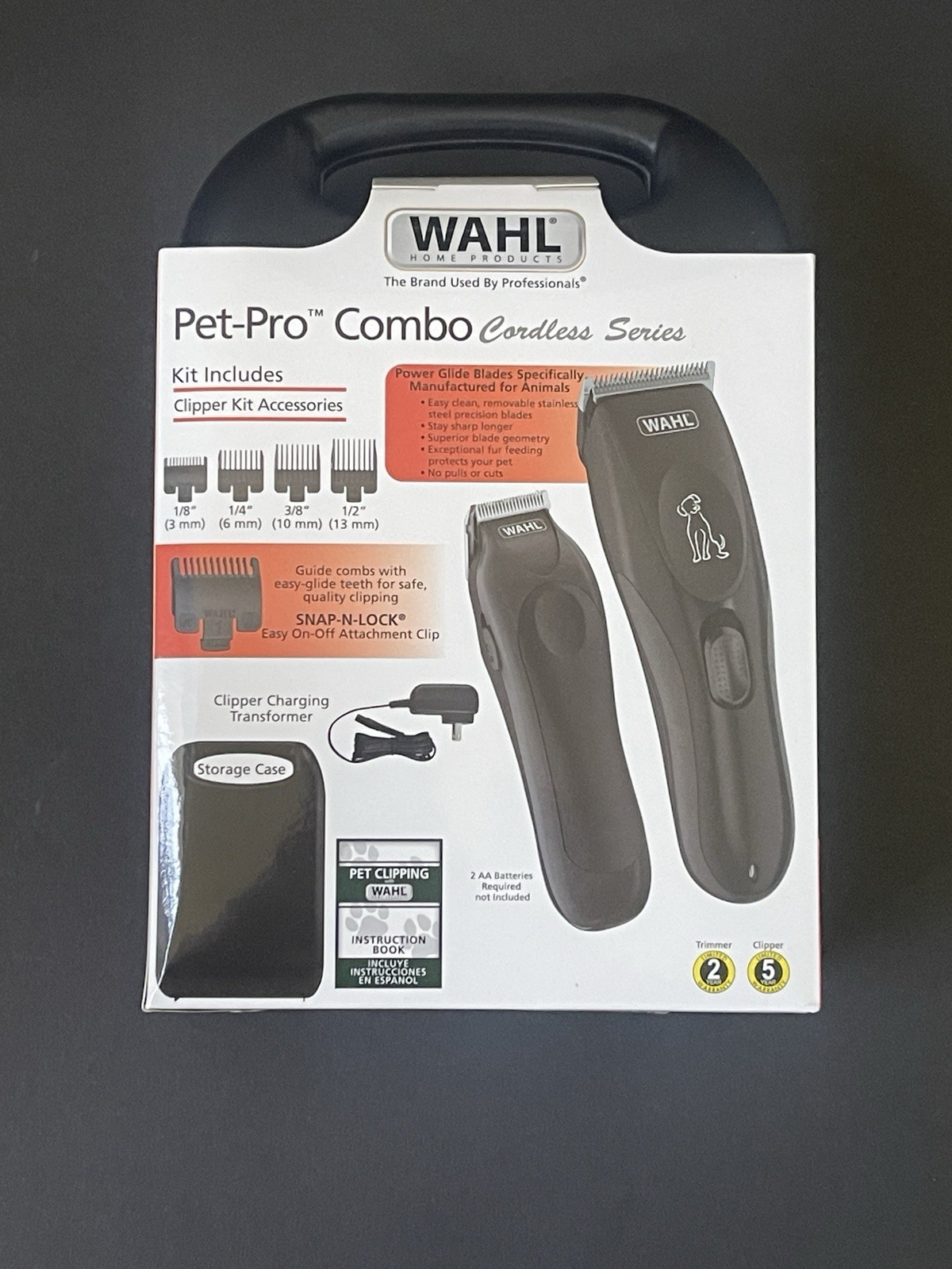 WAHL Pet-Pro Combo Cordless Dog Clippers Dog Grooming Kit 4 