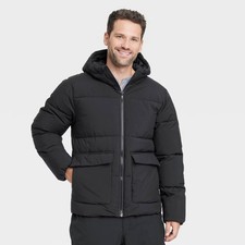 Men's Heavy Puffer Jacket - All In Motion Black S