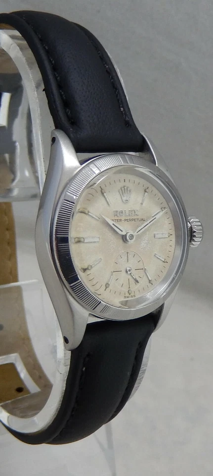 Rolex Oyster Perpetual acero inoxidable sub segundos reloj para damas bonita pátina 1959 Foto 2 de 4