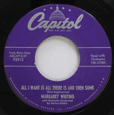Pop Nm! 45 Margaret Whiting - All I Want Is All There Is And Then Some / Can Thi