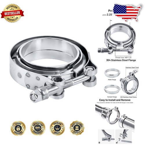 Mishimoto Stainless Steel V-Band Clamp With Flanges – 2.5