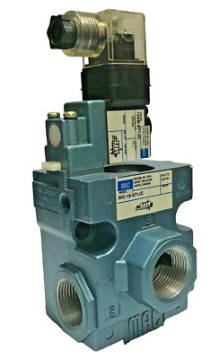 MAC 56C-18-871JC 3/2-Way 3/4'' Pneumatic Solenoid Valve 24V DC 17.1W V-150 psi