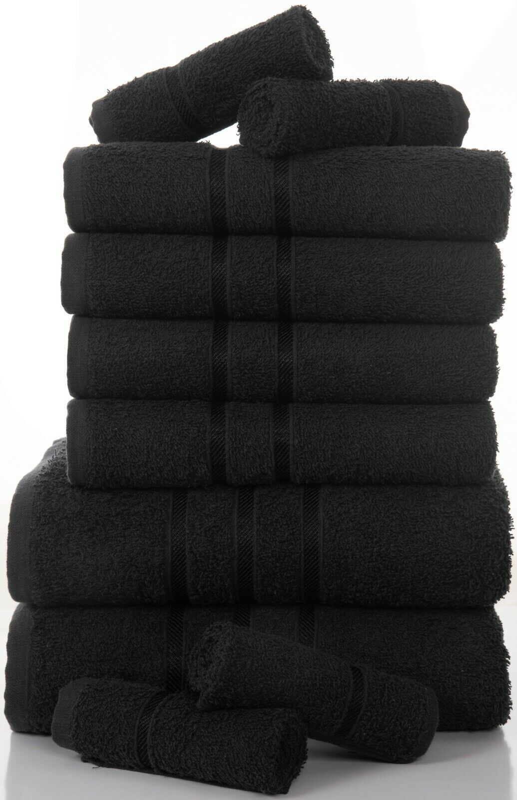 10 PCS TOWEL BALE SET 100 COMBED COTTON SOFT FACE HAND BATH BATHROOM