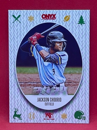 2025 Onyx Holiday Rewind Edition Jackson Chourio Rookie Milwaukee Brewers