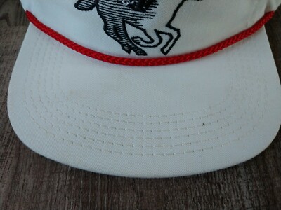 Vintage 80s/90s Budweiser Beer Clydesdales Horse Jockey White