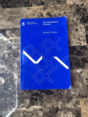 The Antisymmetry of Syntax (Linguistic Inquiry Monographs) - Paperback - GOOD
