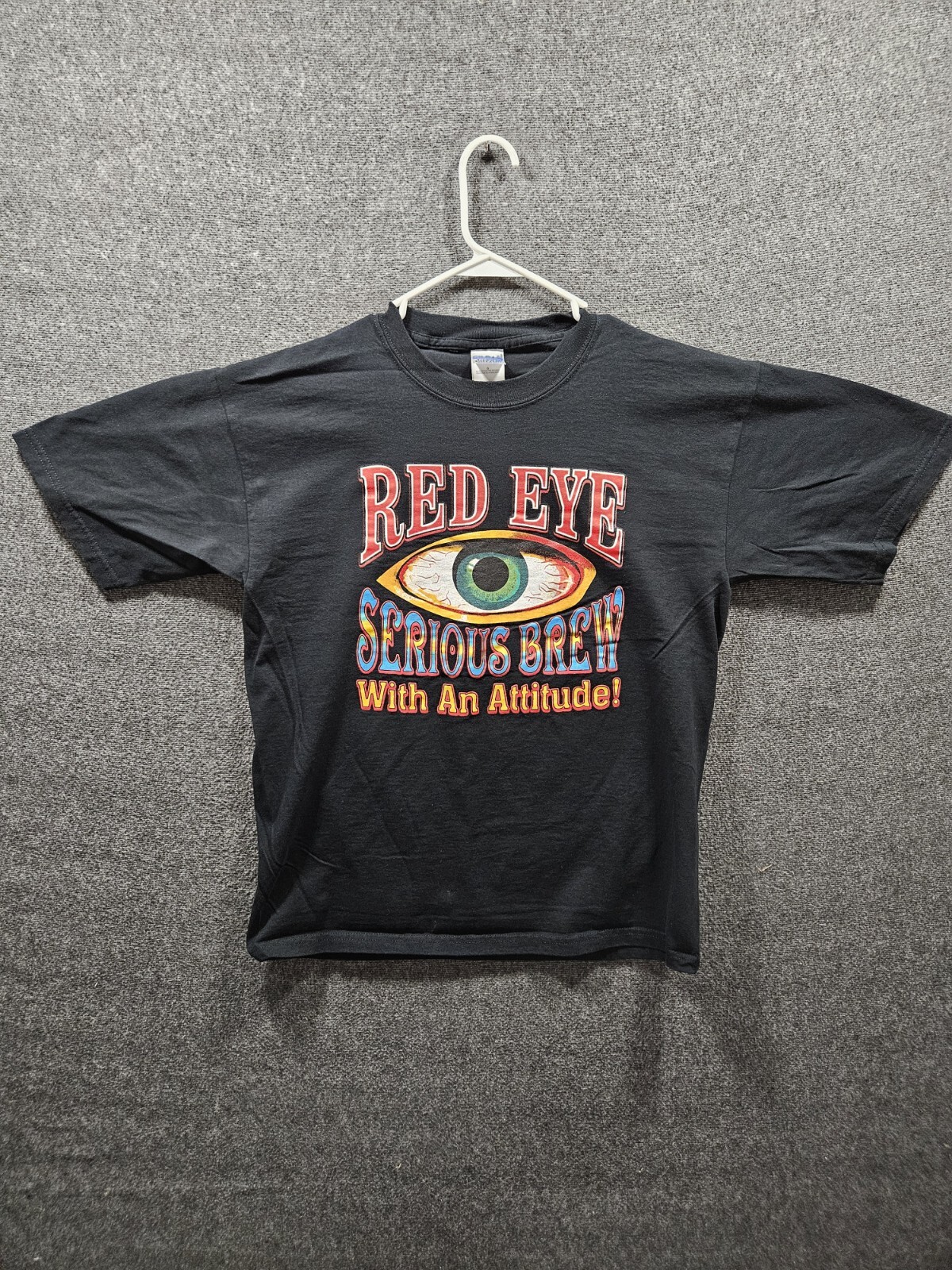 Red Eye Beer Graphic T-Shirt Back Hit Y2K Size Large Used ConditionFAST SHIPPING