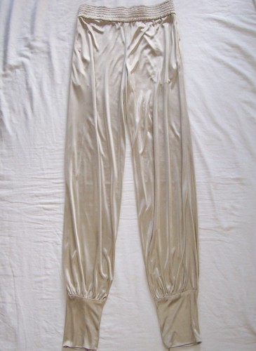 ALEXANDRE VAUTHIER COUTURE Beige Gold Drape Pants 36 4 - Picture 3 of 3