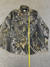 Field Staff Mossy Oak Camo Shirt Vented Long Sleeve Hunting Fishing Sz L