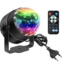 Luci Discoteca LED 3W Mini Sound Attivato Palla Da Discoteca, 360 ° Ruotante