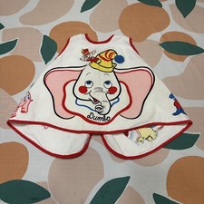 VINTAGE Walt Disney Valtex Fabric Panel Dumbo Cobbler Childs Apron Circus Crows