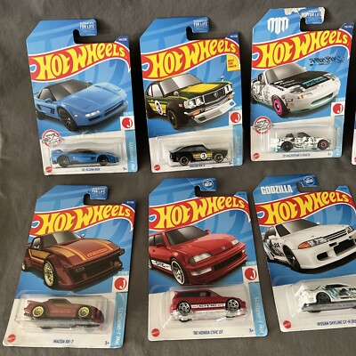 Hot Wheels HW J-Imports JDM Lot of 10 Cars Packaging Has