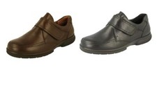 Mens Ex-Wide Fit (6V) Touch Strap Leather Shoes Havant2 By DB, Size 7 -14, 2 Col