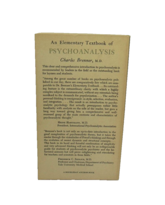 An Elementary Textbook of Psychoanalysis 1955 Charles Brenner
