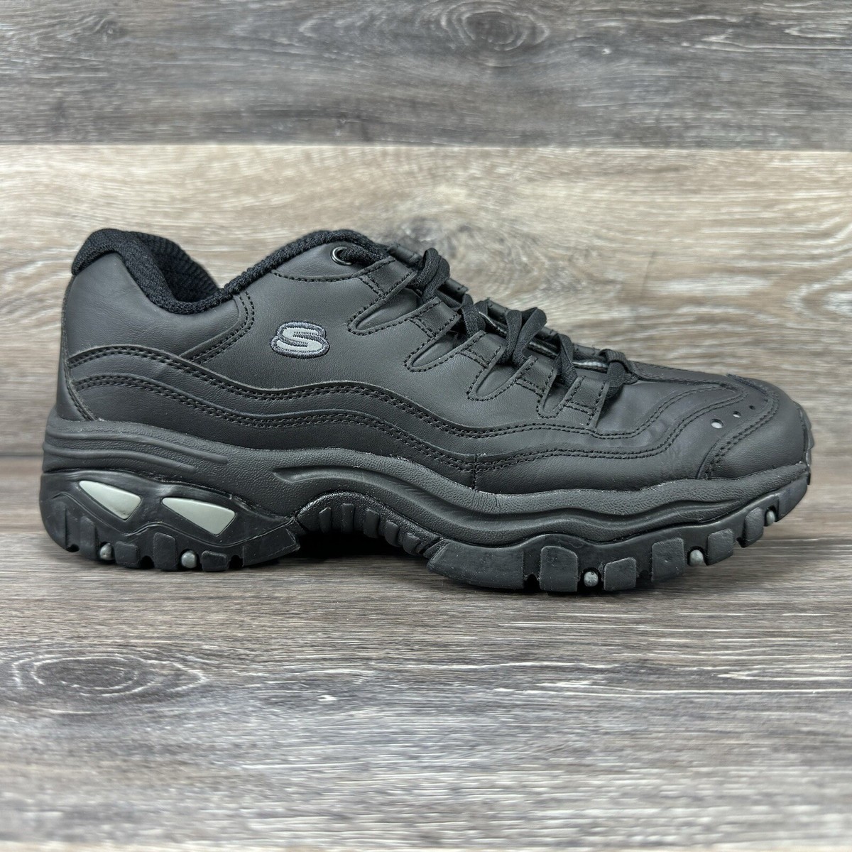 Skechers Sports Shoes Men Energy Brunkz Lace up Black Size Work