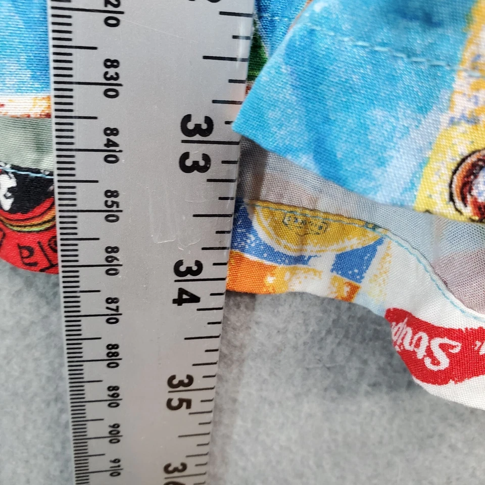 Camisa Abotonada Big Dogs Hombres 3X Azul Cerveza Tropical Hawaiano Cuello Paraíso Foto 4 de 4