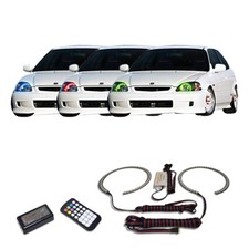 Rgb Multi Color Angel Eye Headlight Halo Kit For Honda Civic 96-98 Rgb Multi Color Angel Eye Headlight Halo Kit For Honda Civic 96-98