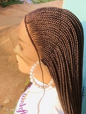 Braided Wig For Black Women, Cornrow Braids On Full Lace Wig, Synthetic Hair