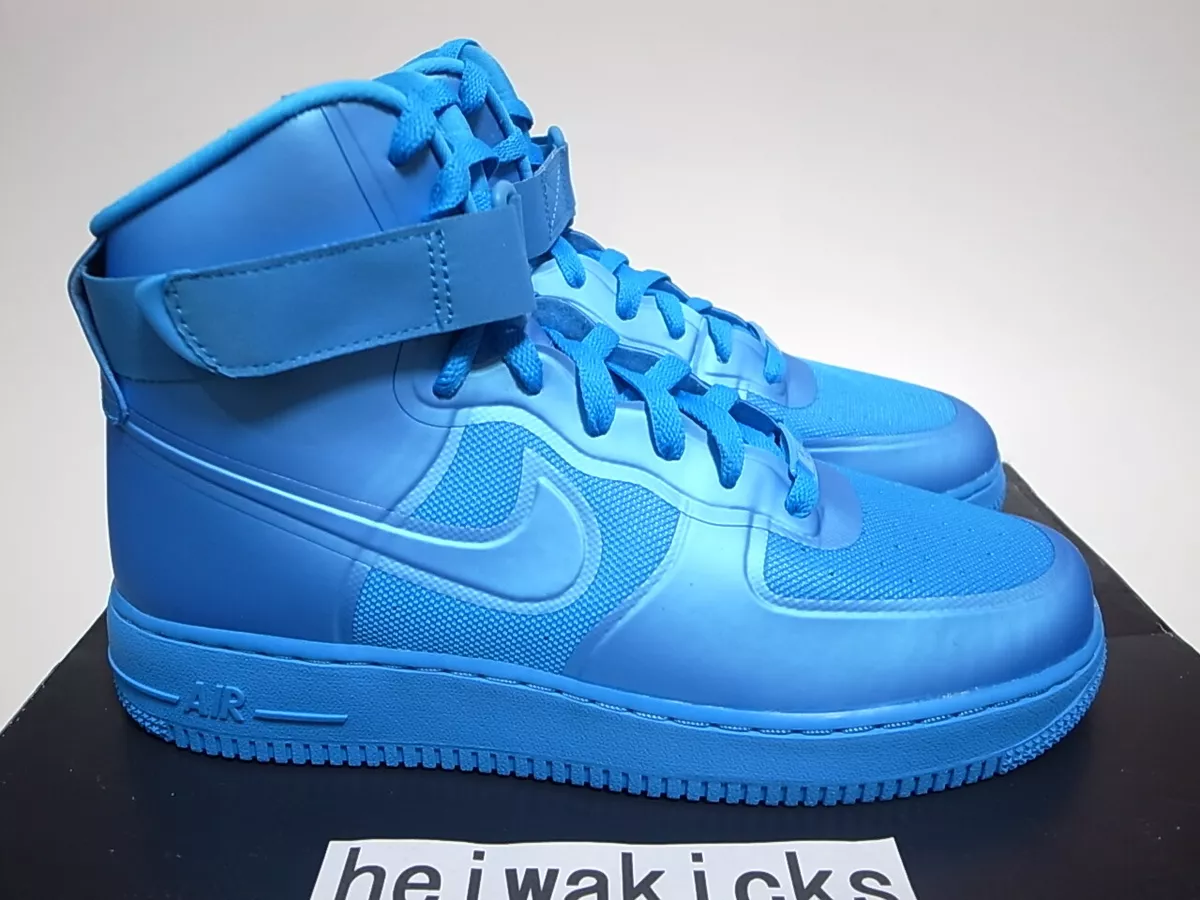 ボトムスス単品 エアフォース1ブルーグローHI HYP BLUE GLOWネオン新品