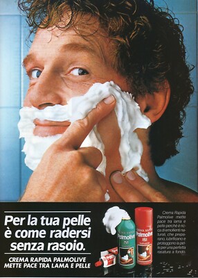 80er Jahre * Original Werbung '' Palmolive Schnellcreme, Es ist wie Rasieren ohne
