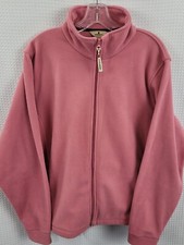 Woolrich Full Zip Pink Fleece Full Zip Womans Jacket Size XL