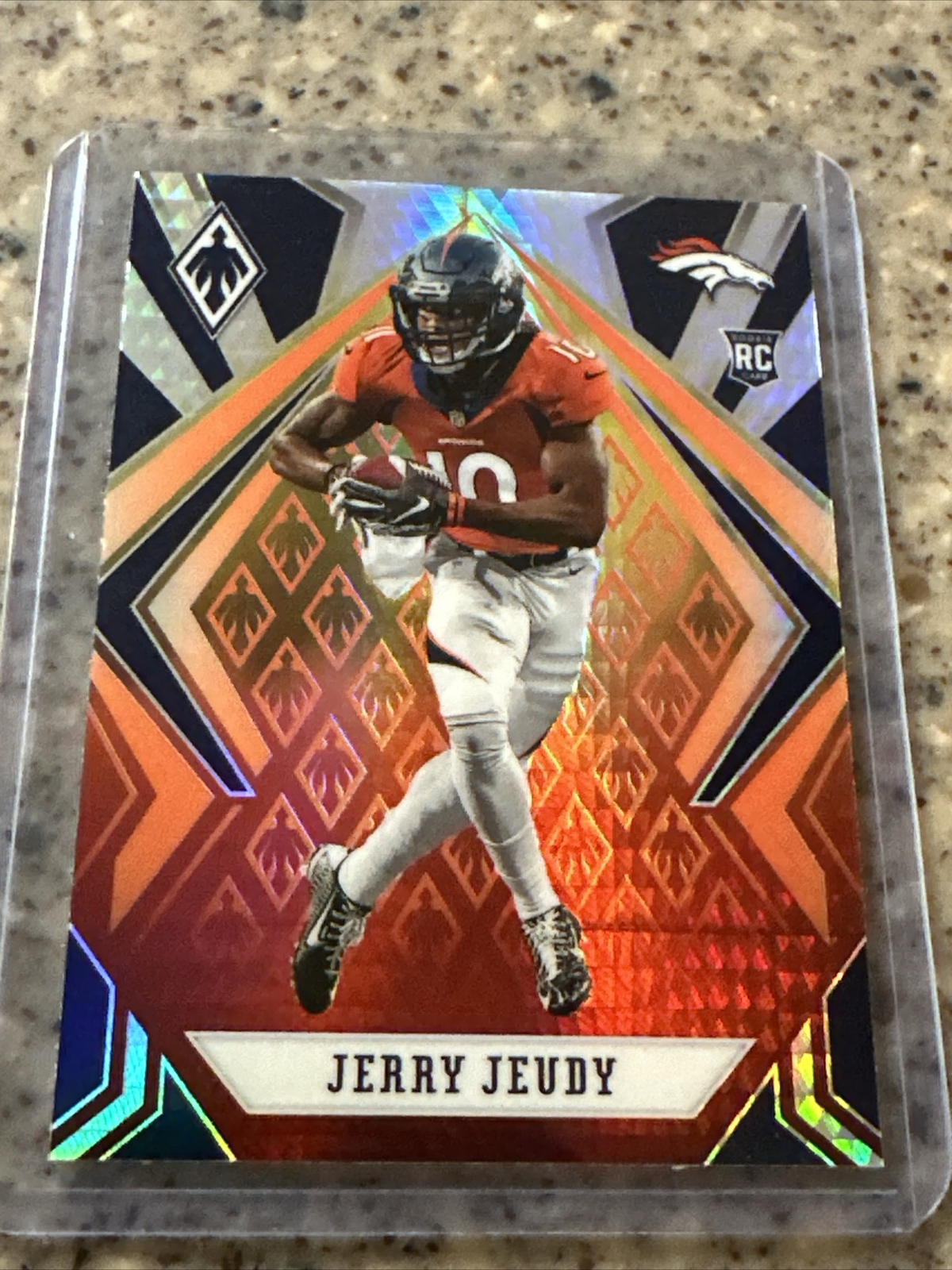 Jerry Jeudy 2020 Phoenix Football #105 Fire Burst RC-Denver Broncos-NFL
