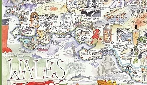 Comical Map Of Wales CYMRU Artwork By Tim Bulmer 1000 Piece Puzzle For Adults - Image 4 of 4