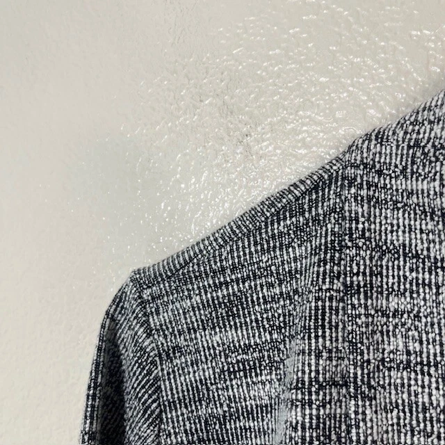 Chaqueta Eileen Fisher Mujer Pequeña Negra Blanca Algodón Orgánico Tejida Frente Abierto Foto 2 de 4