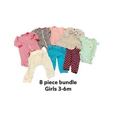 Baby Mega Bundle   8 pieces  Girls Sz 3-6m  Variety Brands   H013