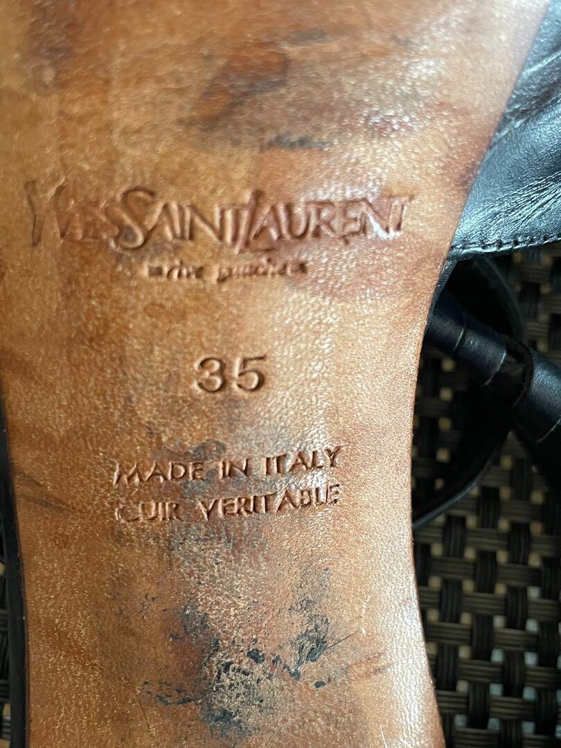 Sandali YVES SAINT LAURENT Mule HEELS Tom Ford YSL neri vintage taglia US5 UK35