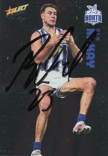 Signed 2022 North Melbourne Kangaroos AFL Select Prestige Card - Ben McKay - Picture 1 of 3