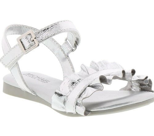 Michael Kors Girls' Sandals Demi Blink in Silver, Kid's Size 3