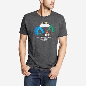 Detalles De Para Hombre Eddie Bauer Gráfico Camiseta No Comience Nuevo Con Etiquetas Tamaño Xxl Color Charcoal Ver Título Original