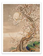 JAPANESE PLUM BLOSSOM Vintage Japanese Painting -Unframed- Art Print