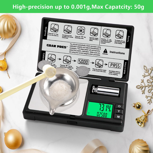 High Precision Milligram Scale,50G/0.001G Digital Mini Pocket Gram Scale,Mg Scal - Picture 3 of 6