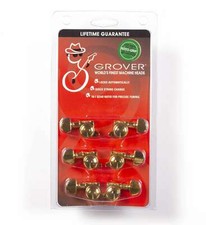 Grover 505G Mini Roto-Grip Locking Rotomatic Tuners 3 3, Gold Finish