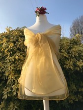 LIGHT  GOLD, Wedding, Bridesmaid, Prom, Party Stole, Wrap UK