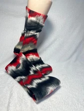 Red/Black/White Adstract  10" sole see conversion pictures  photo unisex