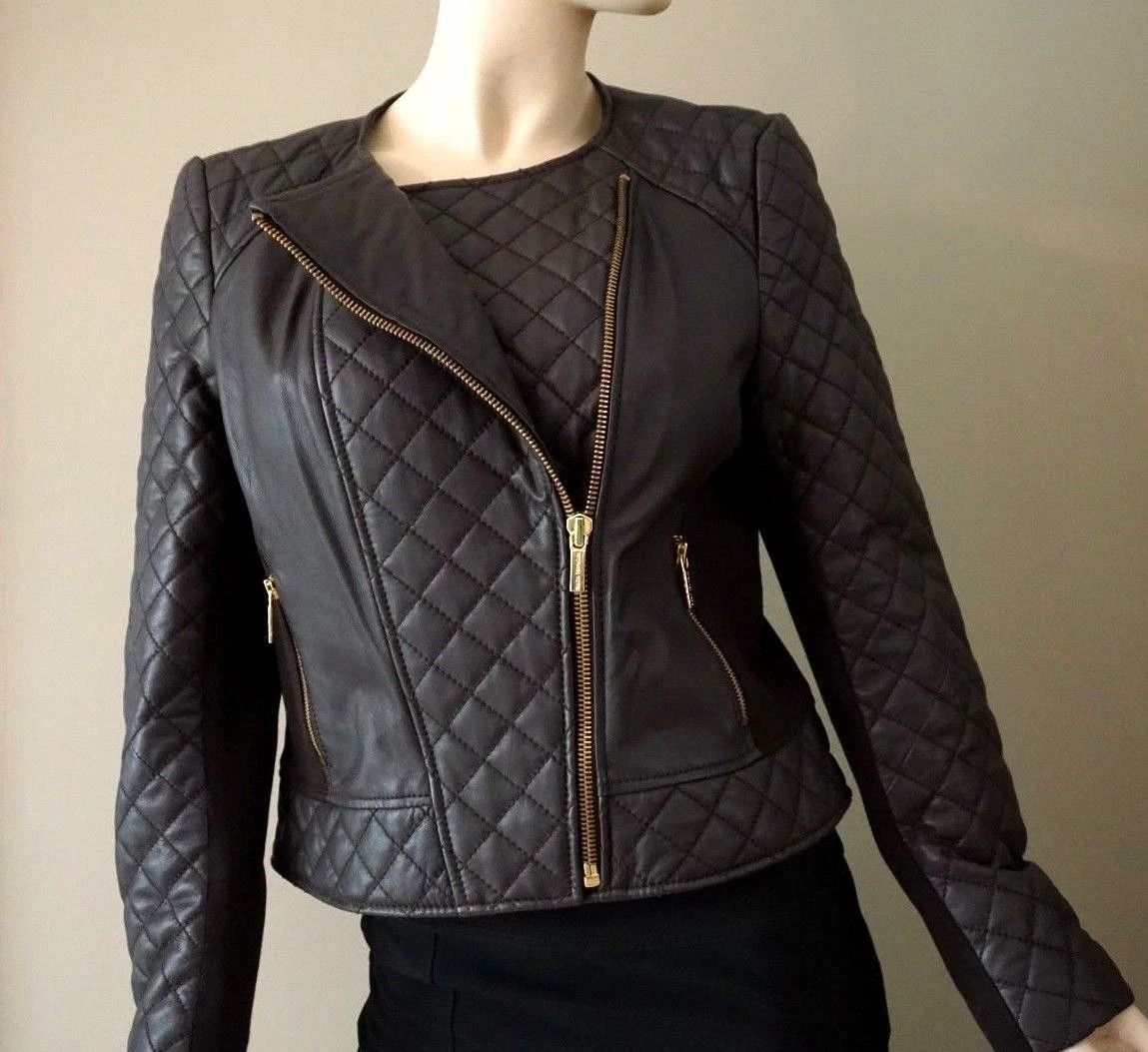 Michael kors quilted shop leather jacket