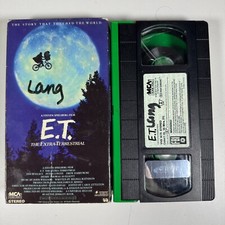 E.T. The Extra Terrestrial VHS Video Tape Black Green 1982
