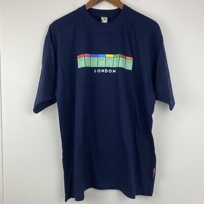 Monopoly Hasbro size XL Men s Navy Blue Here And Now London Short Sleeve T-shirt