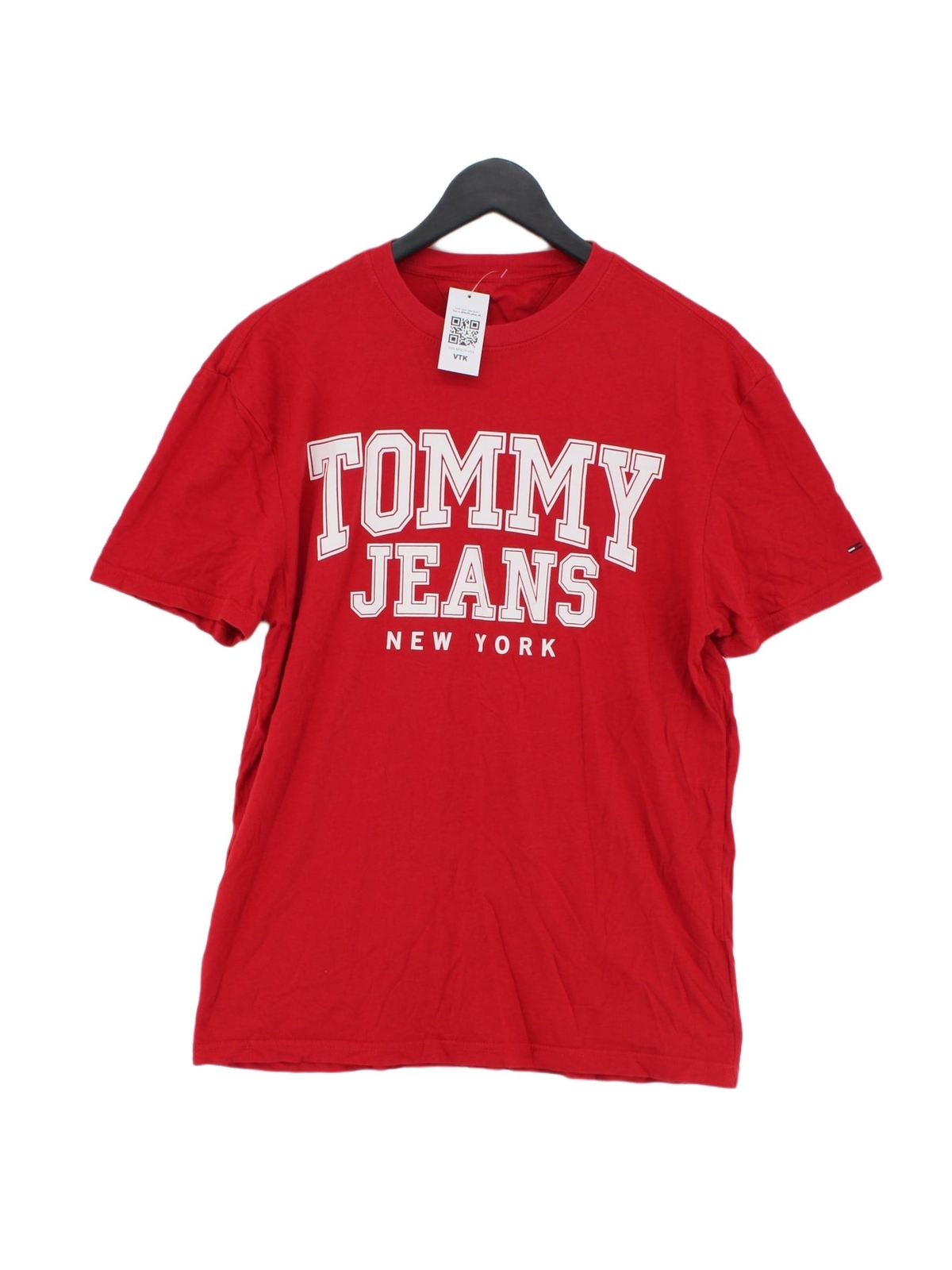 ALTRA Tommy Jeans T Shirt Uomo M Rossa Grafica 100% Altro Basic