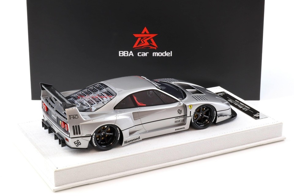 1:18 BBA Model Ferrari F40 LB Works LBWK Silver With Display - Limited ...