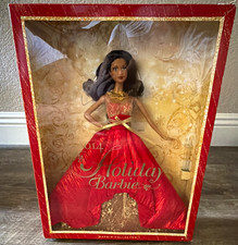 New Mattel 2014 Holiday Barbie African American Fashion Doll BDH14 Christmas