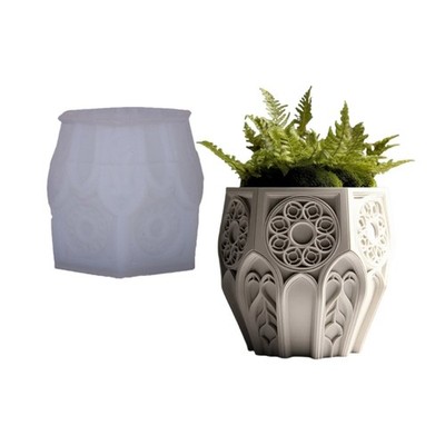 Soft Flexible Silicone Mold With Arched Design For Handmade Resin Planters