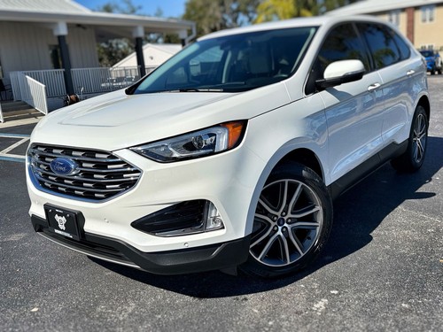 2021 Ford Edge TITANIUM EDGE WHITE/WHITE LEATHER CARFAX CERT