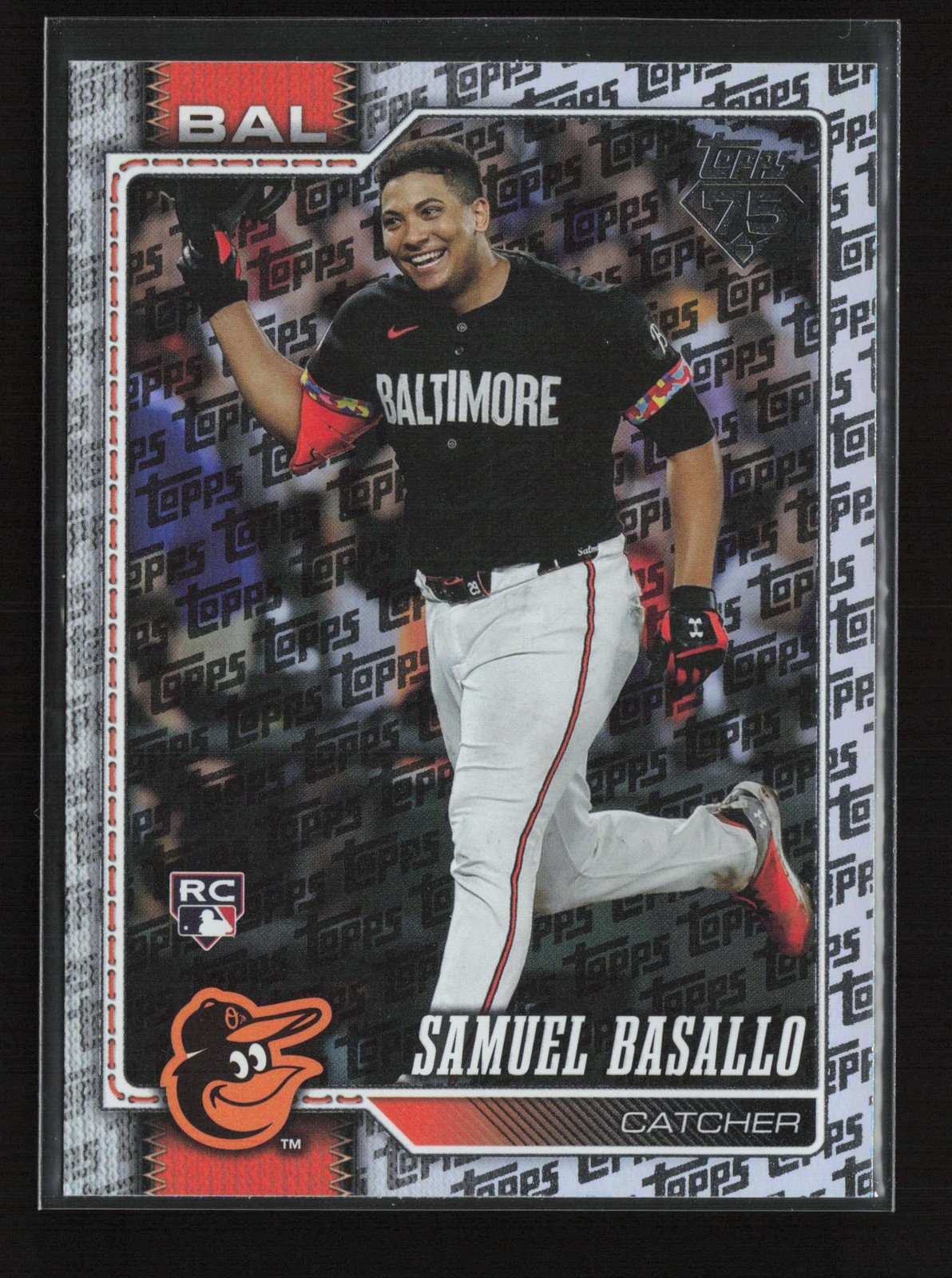 2026 Topps #104 Samuel Basallo Topps Foil Pattern