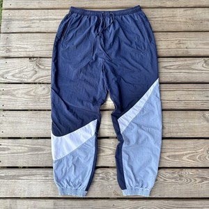 Nike Sportswear Big Swoosh Woven Track Pants Mens XL Navy Blue Joggers AR9894