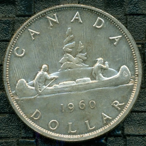 1960 Queen Elizabeth II Silver Dollar, Business Strike, Lustre, BU/UNC   R28